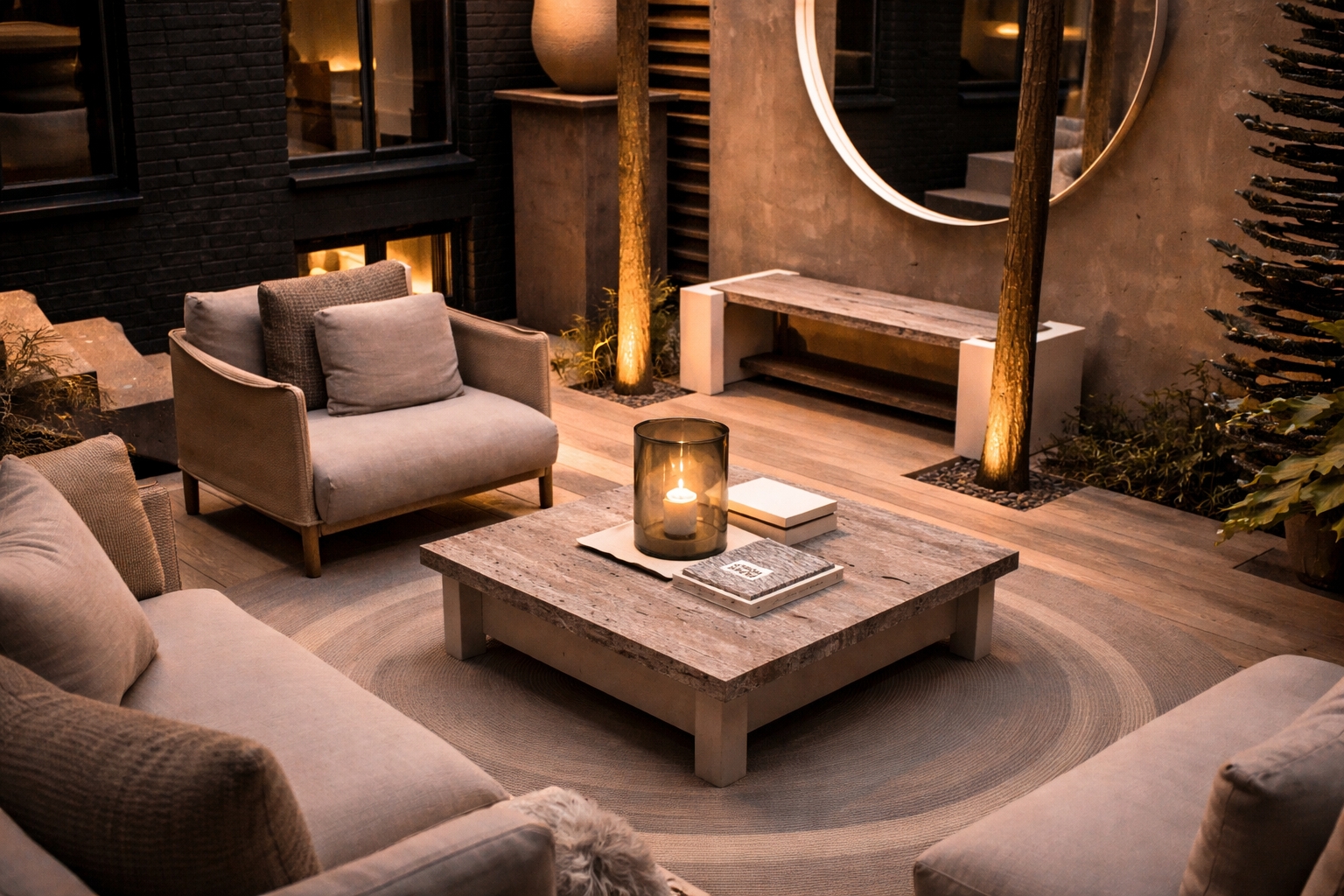 Wolterinck Staallokaal designcollectie bij avond